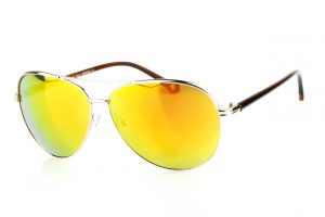 Veidrodiniai akinių nuo saulės stiklai geltonos spalvos