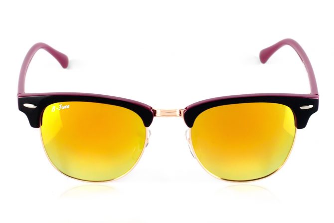 Veidrodiniai oranžiniai saulės akiniai